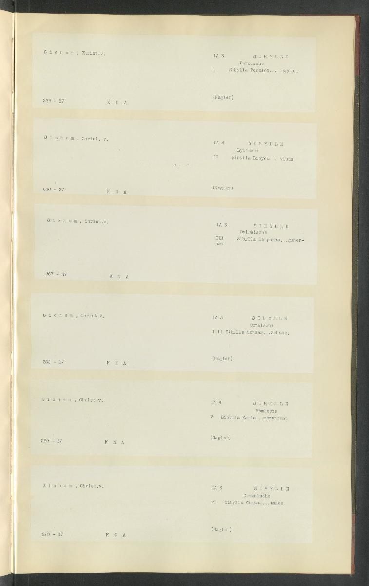 Druckgraphik Inventar Alter Bestand bis 1878 Bd. 37
