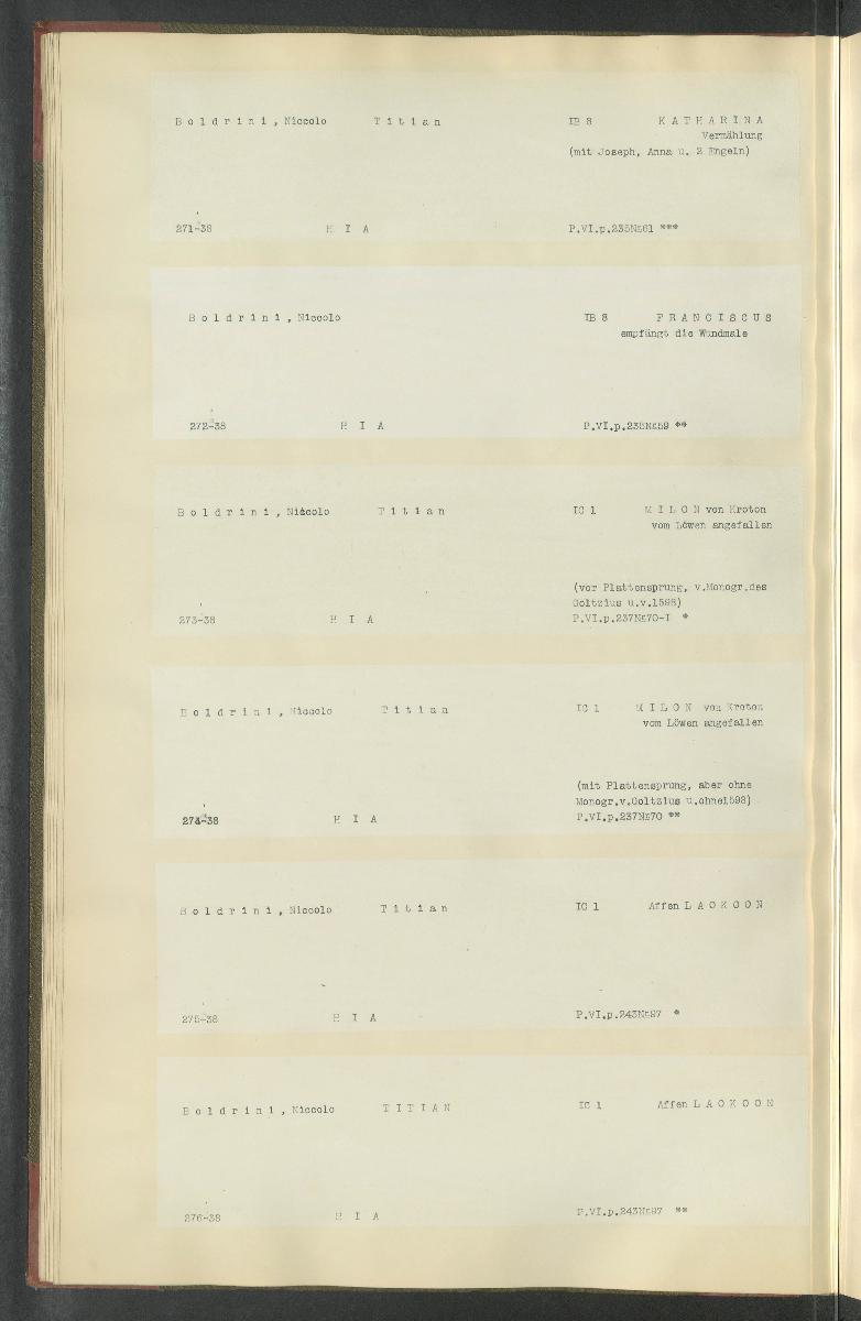 Druckgraphik Inventar Alter Bestand bis 1878 Bd. 38