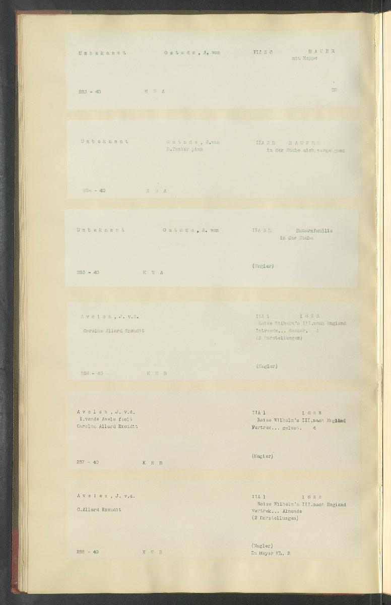 Druckgraphik Inventar Alter Bestand bis 1878 Bd. 40