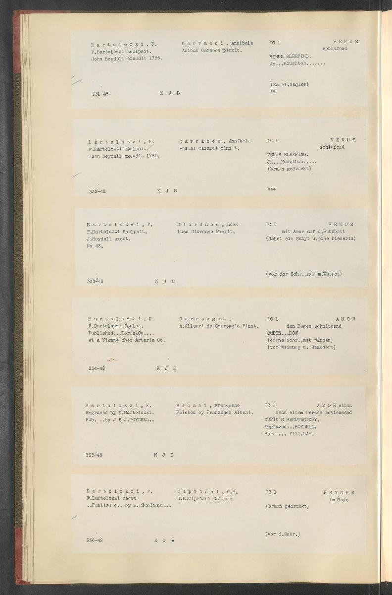Druckgraphik Inventar Alter Bestand bis 1878 Bd. 48