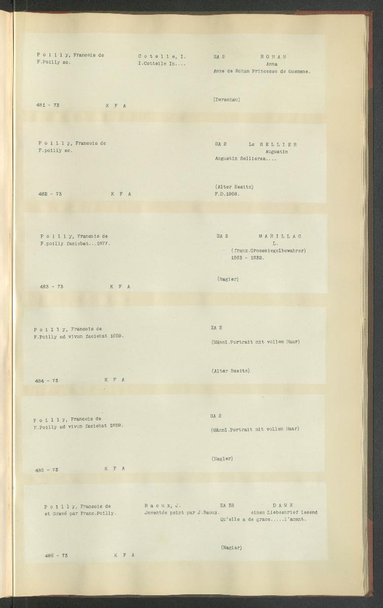 Druckgraphik Inventar Alter Bestand bis 1878 Bd. 73