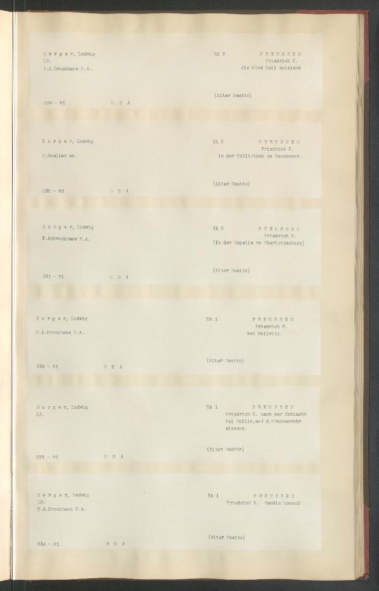 Druckgraphik Inventar Alter Bestand bis 1878 Bd. 81