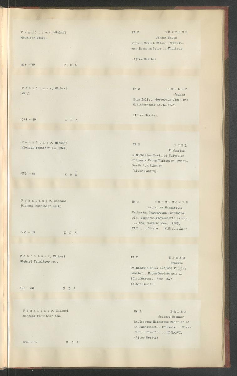 Druckgraphik Inventar Alter Bestand bis 1878 Bd. 89
