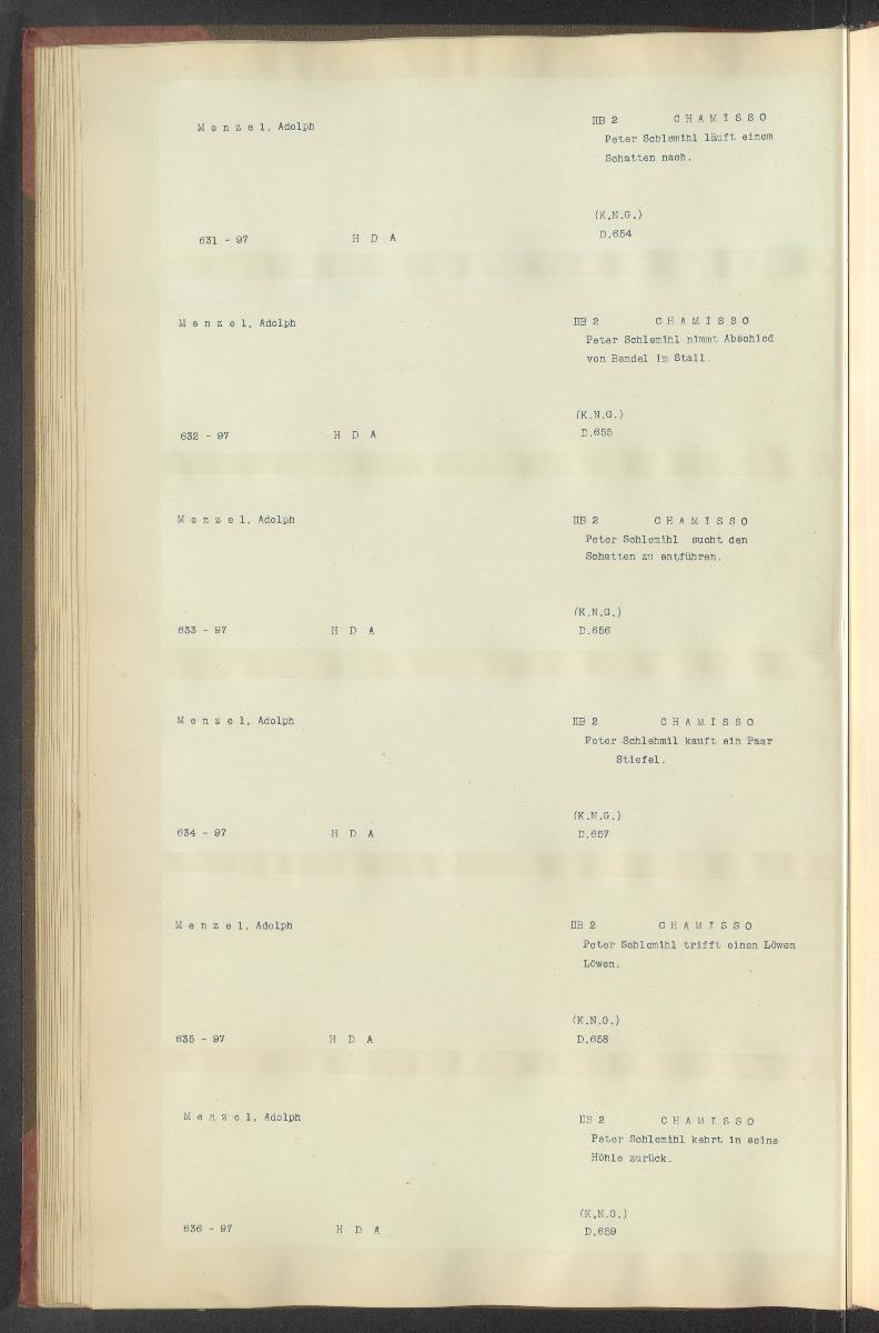 Druckgraphik Inventar Alter Bestand bis 1878 Bd. 97