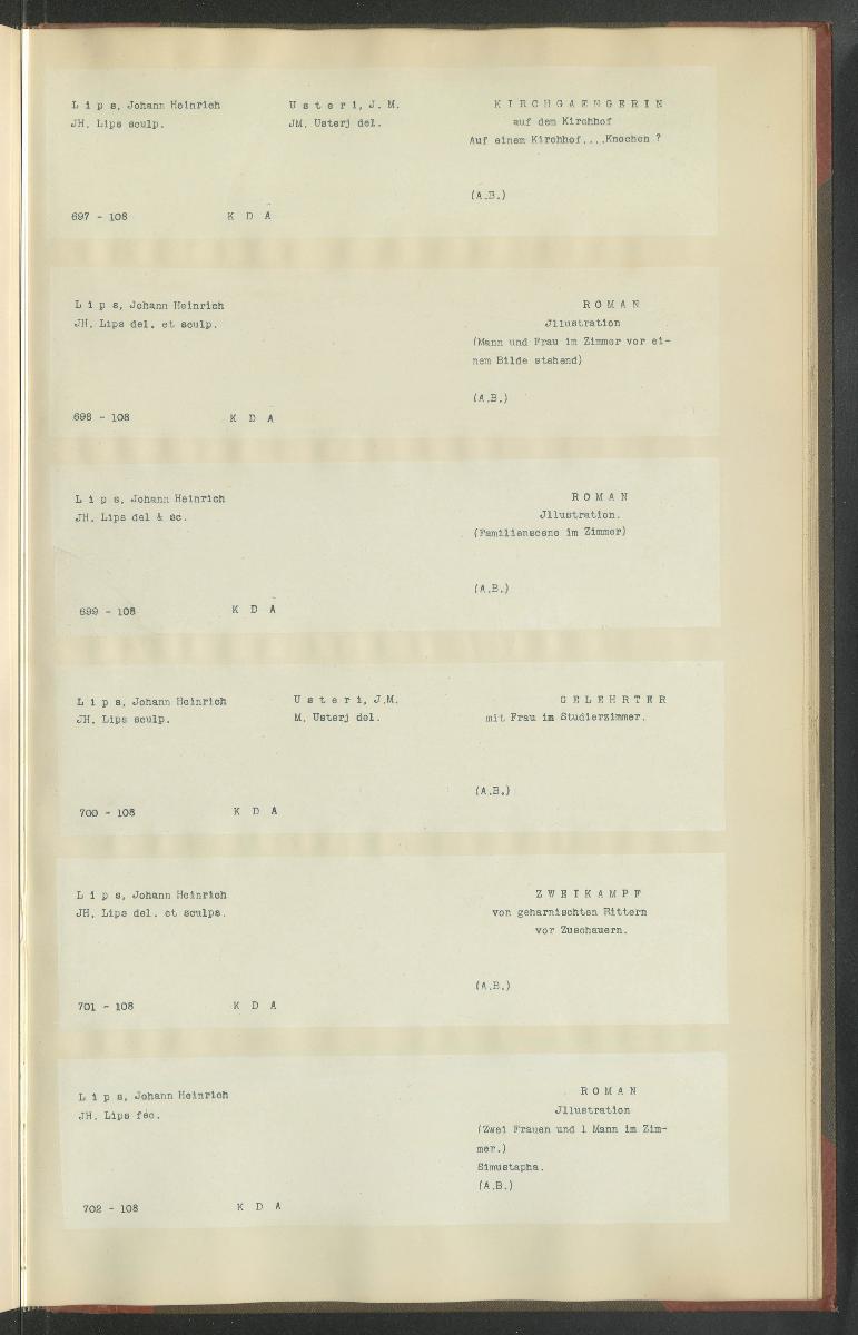 Druckgraphik Inventar Alter Bestand bis 1878 Bd. 108