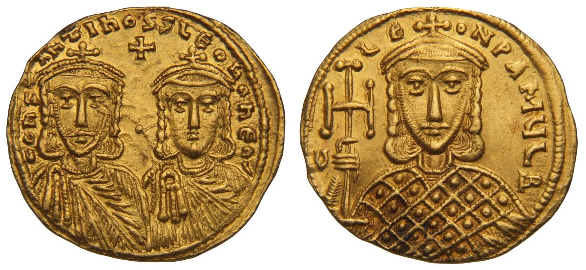 Byzanz: Constantinus V. mit Leo IV. und III.