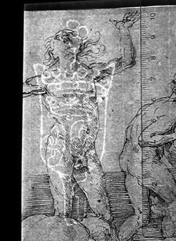 Fünf Männliche Akte, Studie zu einer Auferstehung oder Transfiguration Christi