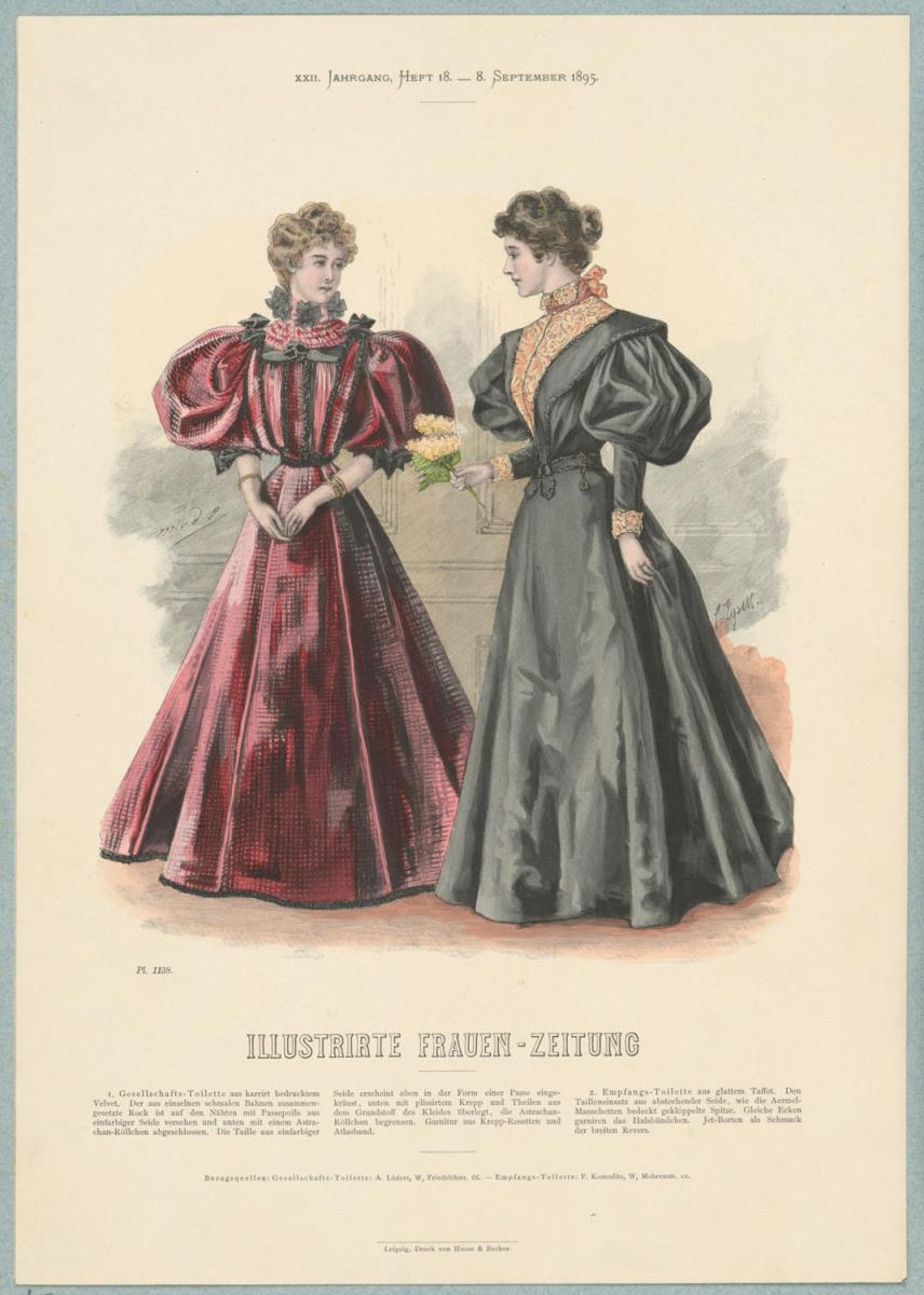 Illustrirte Frauen-Zeitung: Gesellschafts-Toilette und Empfangs-Toilette
