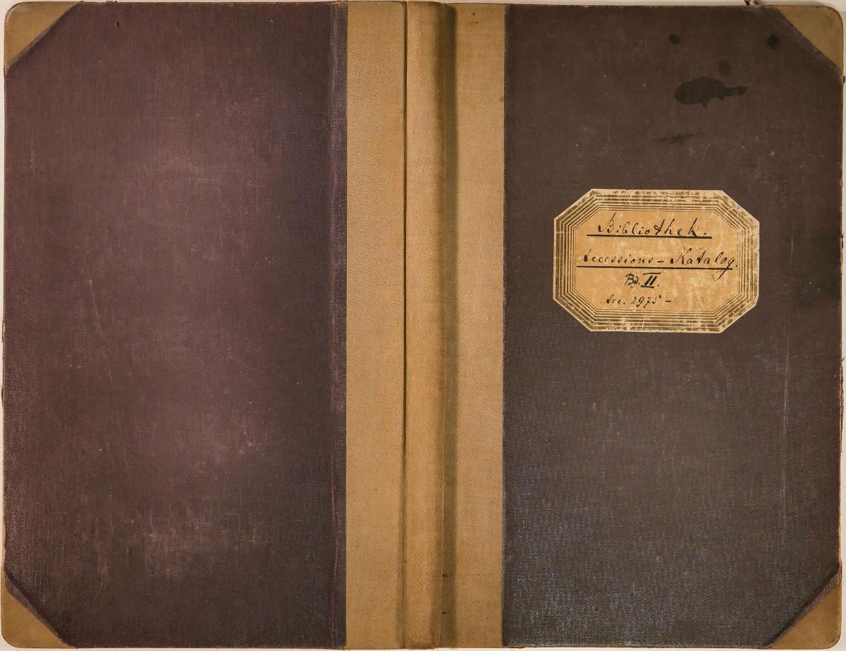 Bibliothek. Accessions-Katalog. Bd. II. Acc. 2975-4593