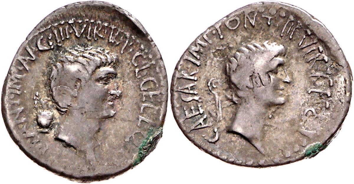 Röm. Republik: L. Gellius, M. Antonius und C. Iulius Caesar (Octavianus)