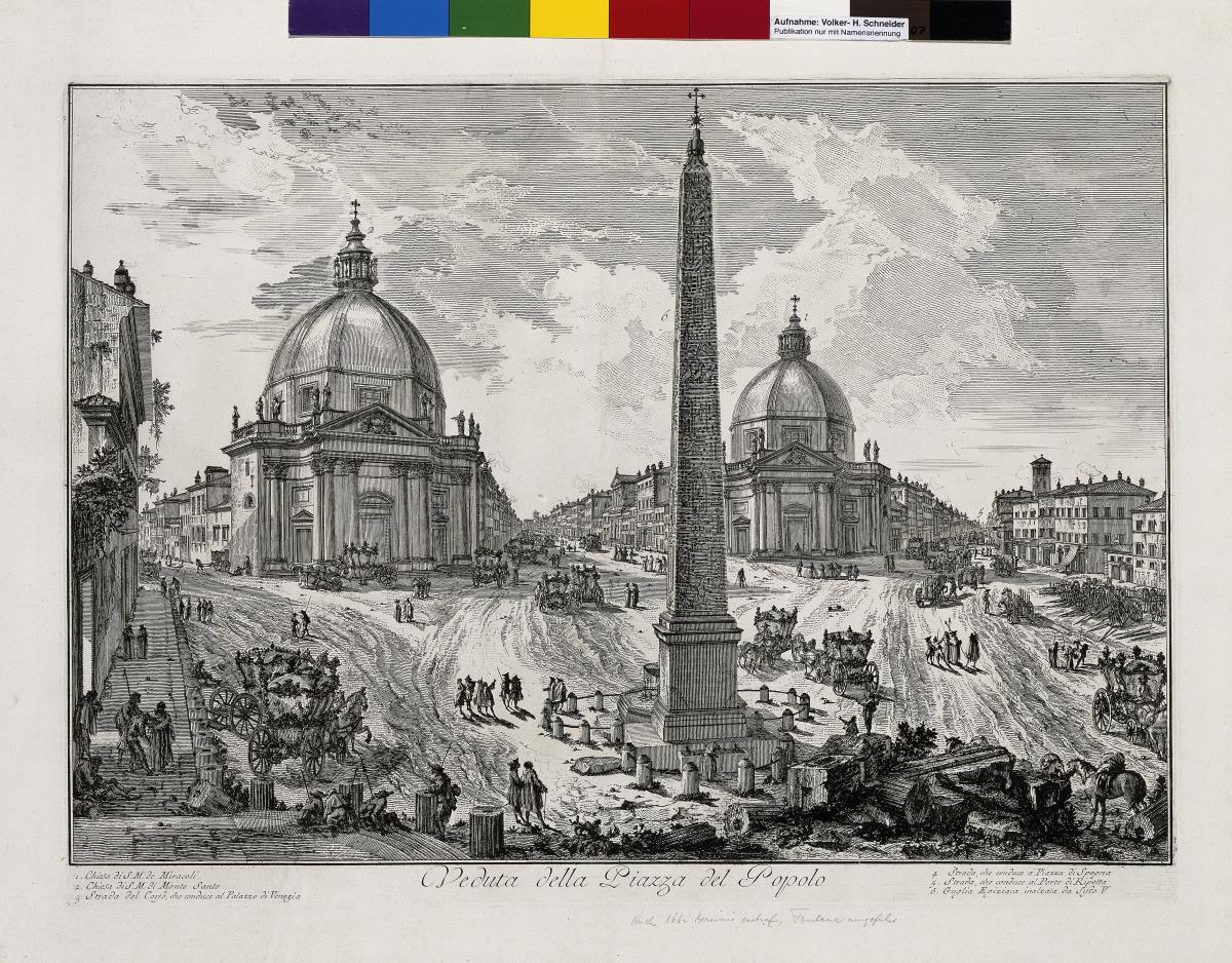 Ansicht der Piazza del Popolo (aus: Vedute di Roma)