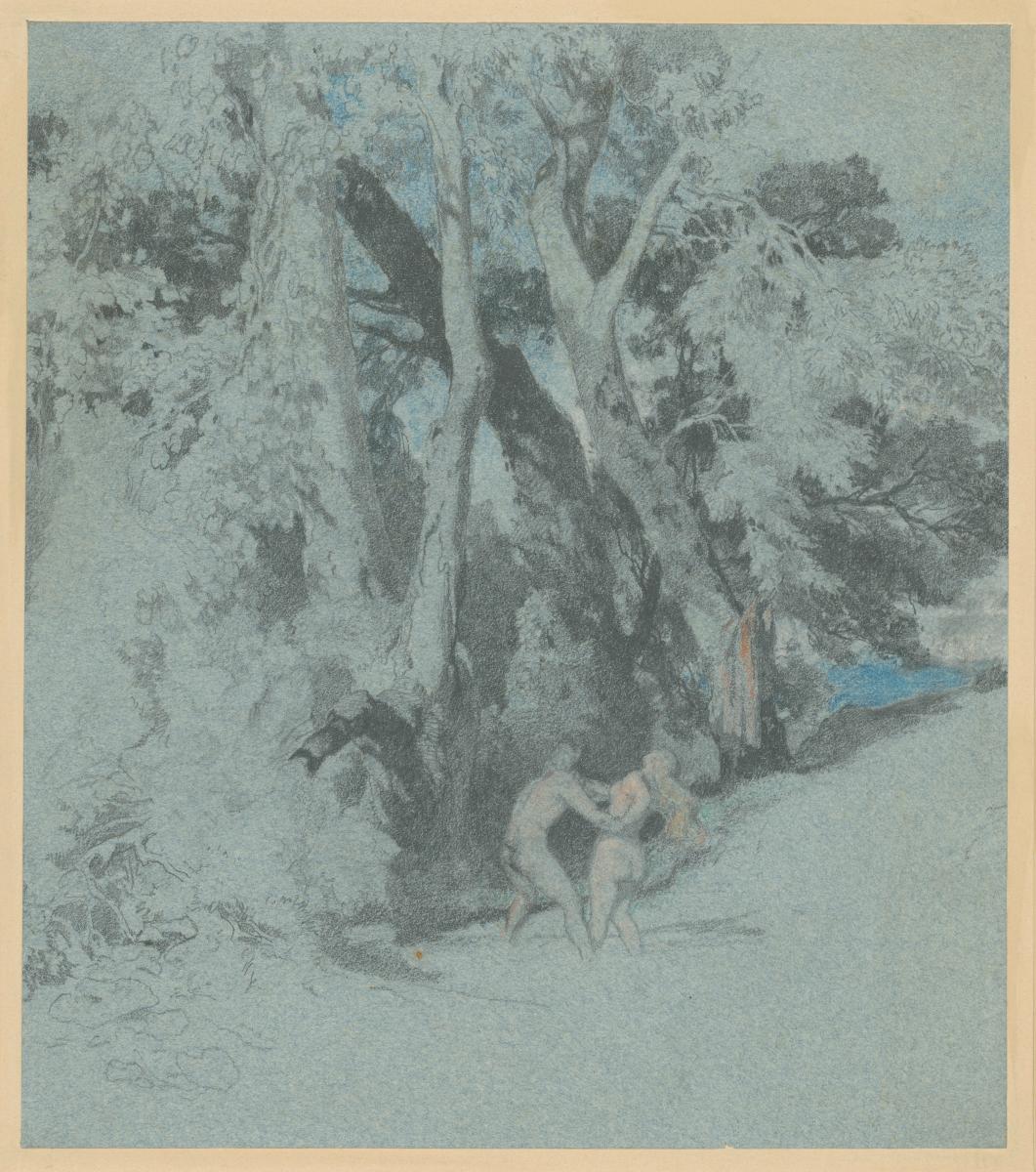 Faun und Nymphe am Waldesrand