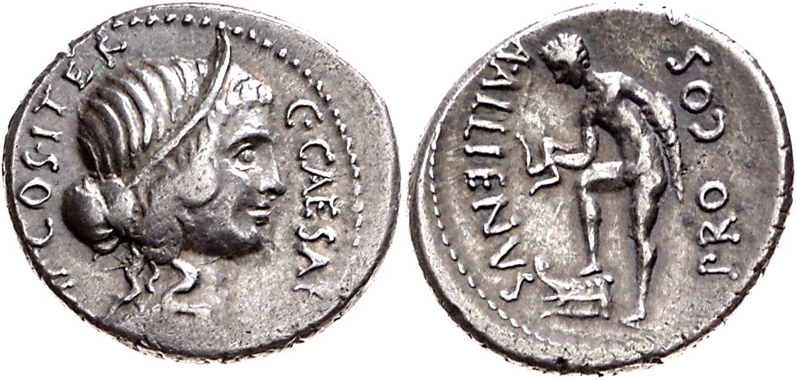 Röm. Republik: C. Iulius Caesar und A. Allienus