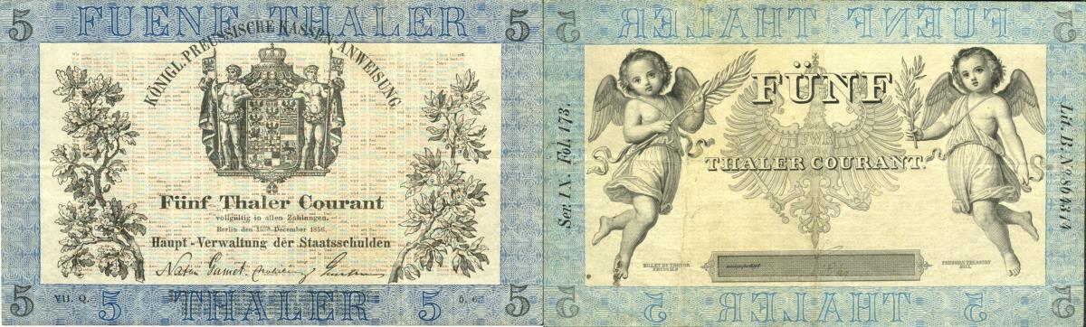 Preußen: 5 Taler 1856