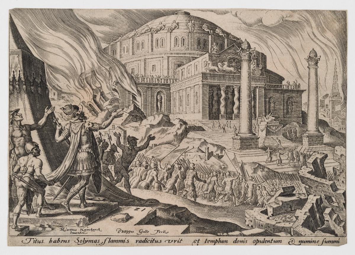 Die Zerstörung Jerusalems durch Kaiser Titus, Blatt 21 aus der Folge "Die Unglücke des jüdischen Volkes"