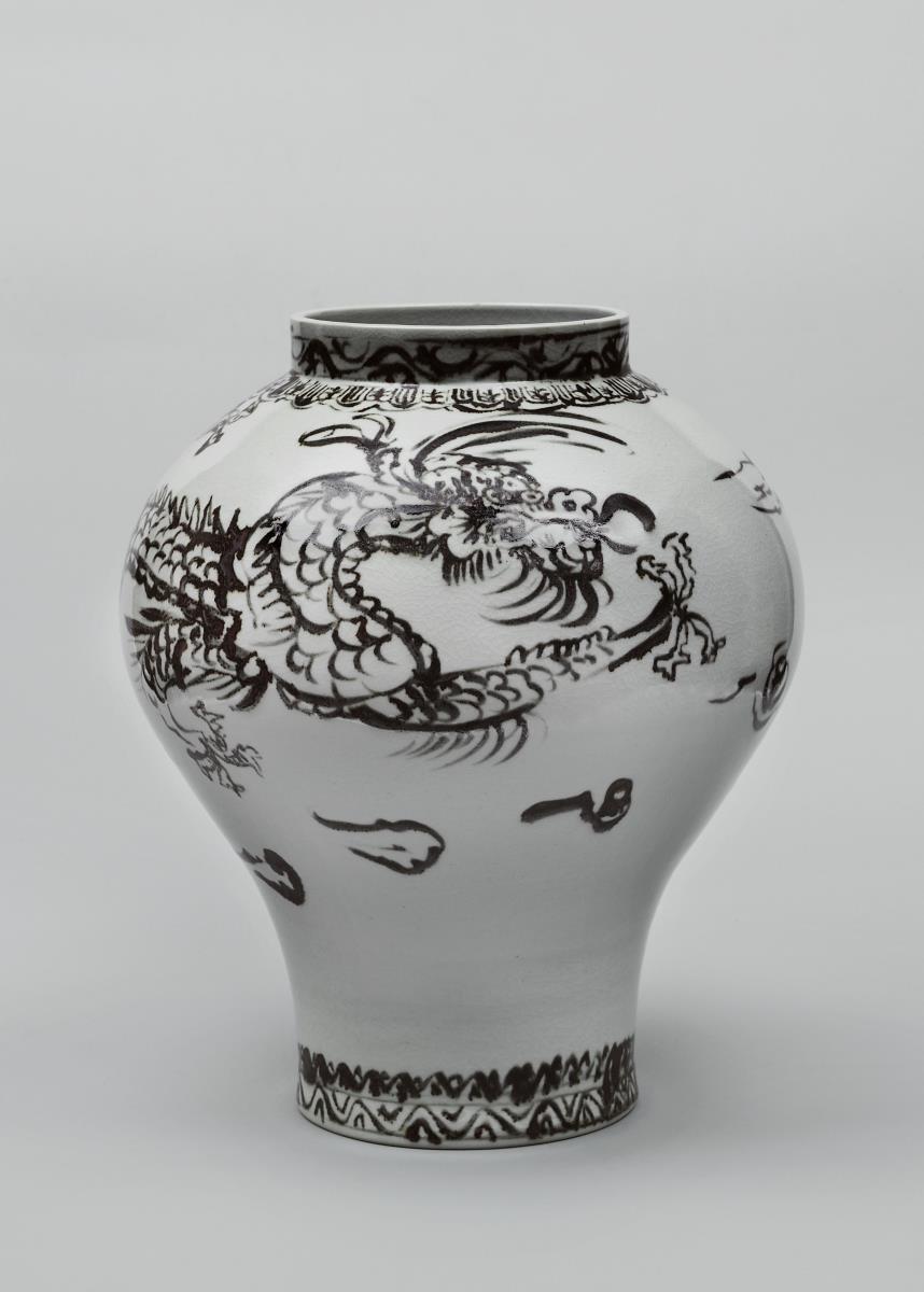 Baekja-Schultervase mit Drachendekor
