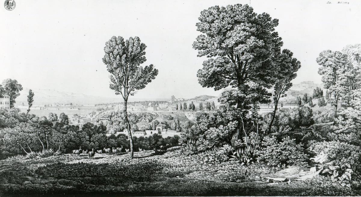 "Ansicht von Messina und der gegenüberliegenden Küste von Kalabrien"