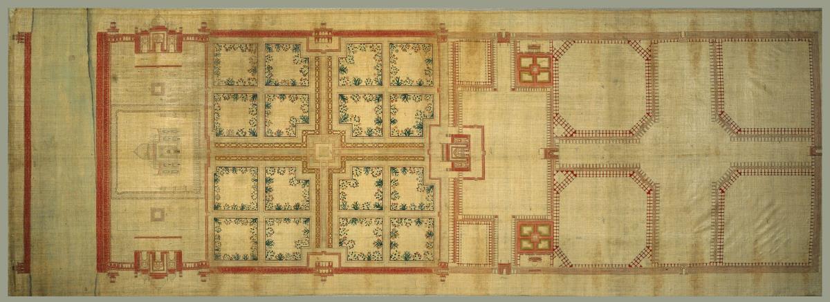 Grundriss der Anlage des Taj Mahal