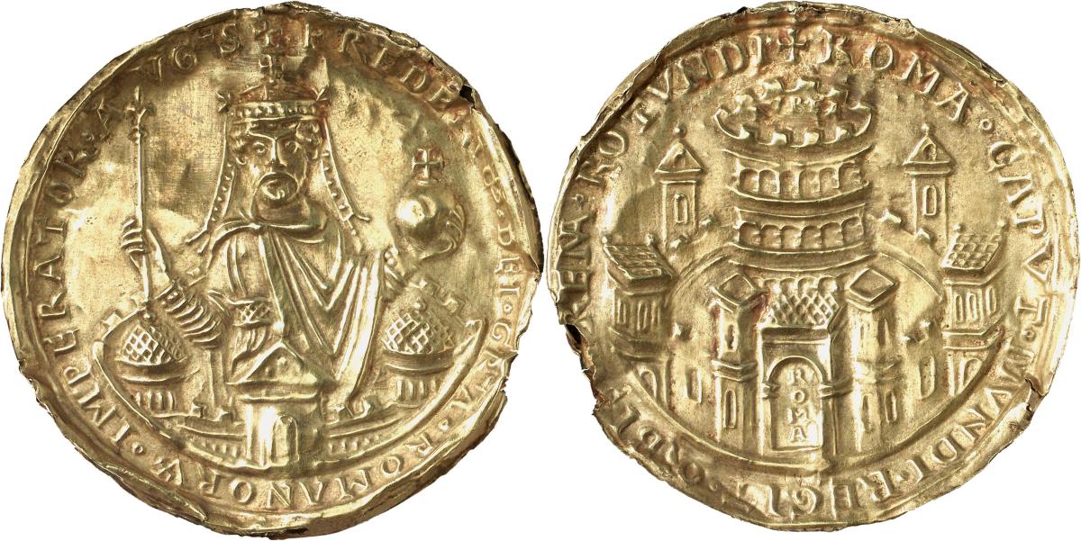 Goldbulle Friedrich I. Barbarossa