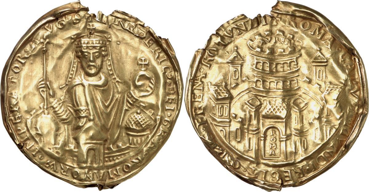 Goldbulle Friedrich I. Barbarossa