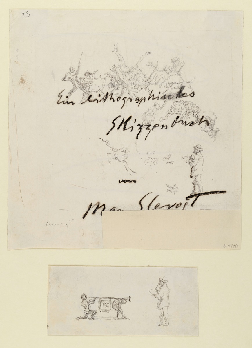 Vorzeichnung zu Ein lithographisches Skizzenbuch