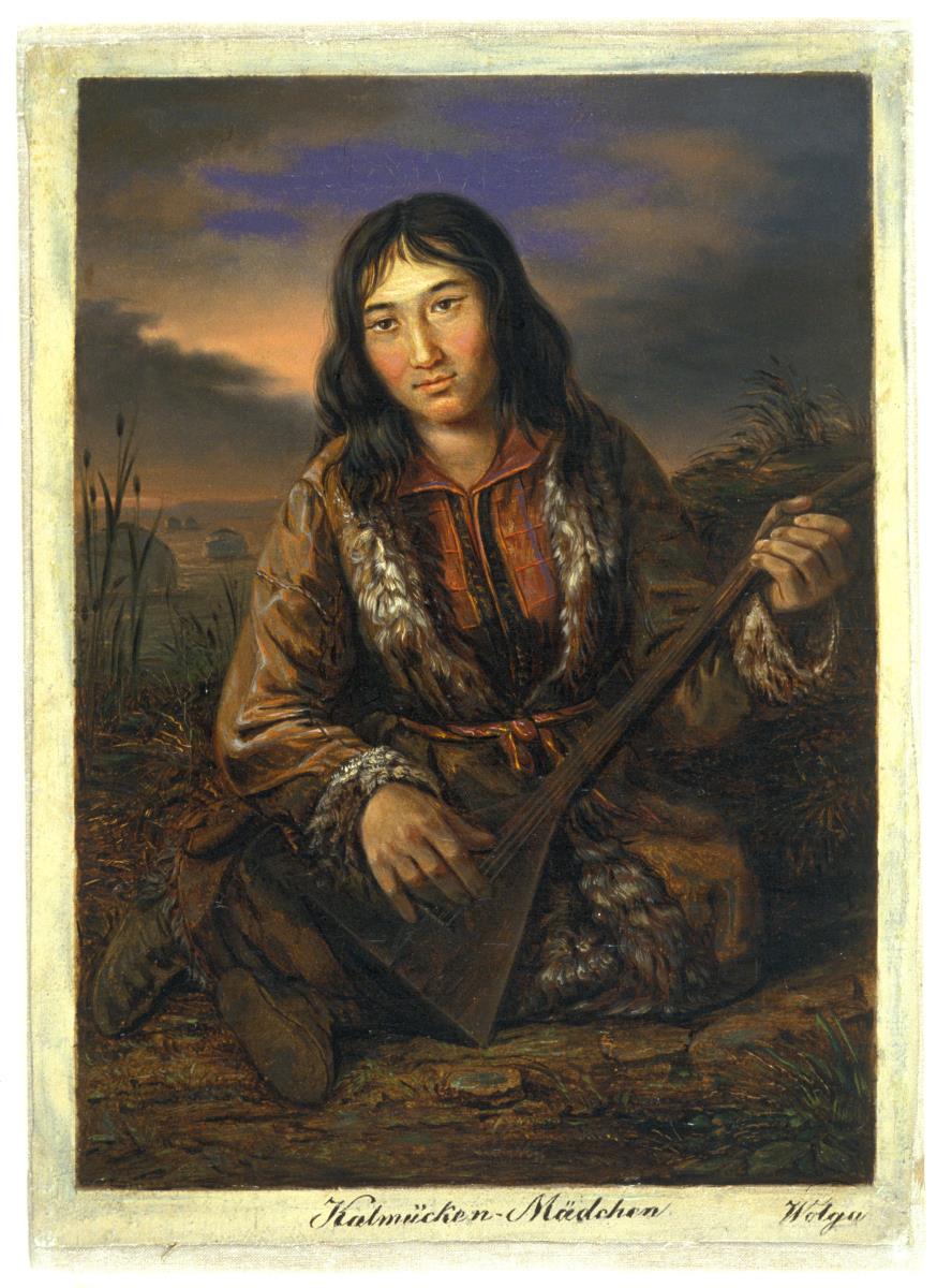 Ein musicirendes Kalmücken-Mädchen