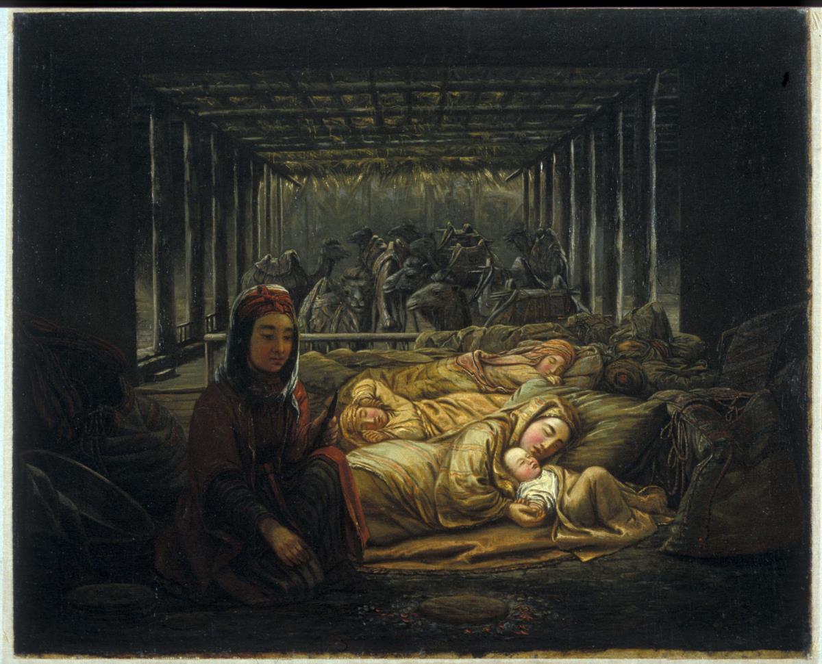 Eine ruhende Karavane in Armenien