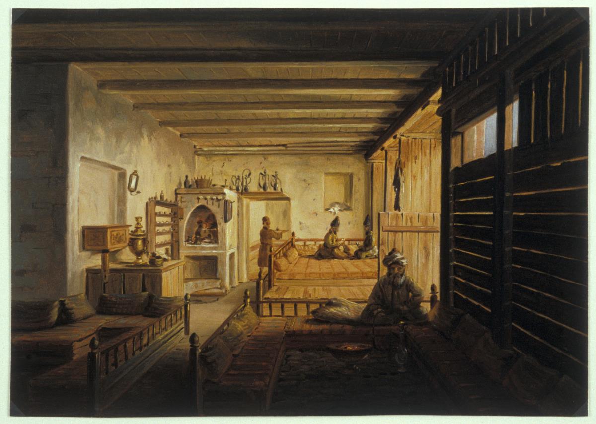 Inneres eines persischen Kaffeehauses