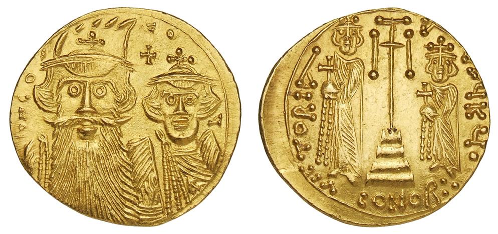 Byzanz: Constans II., Constantinus IV., Heraclius, Tiberius