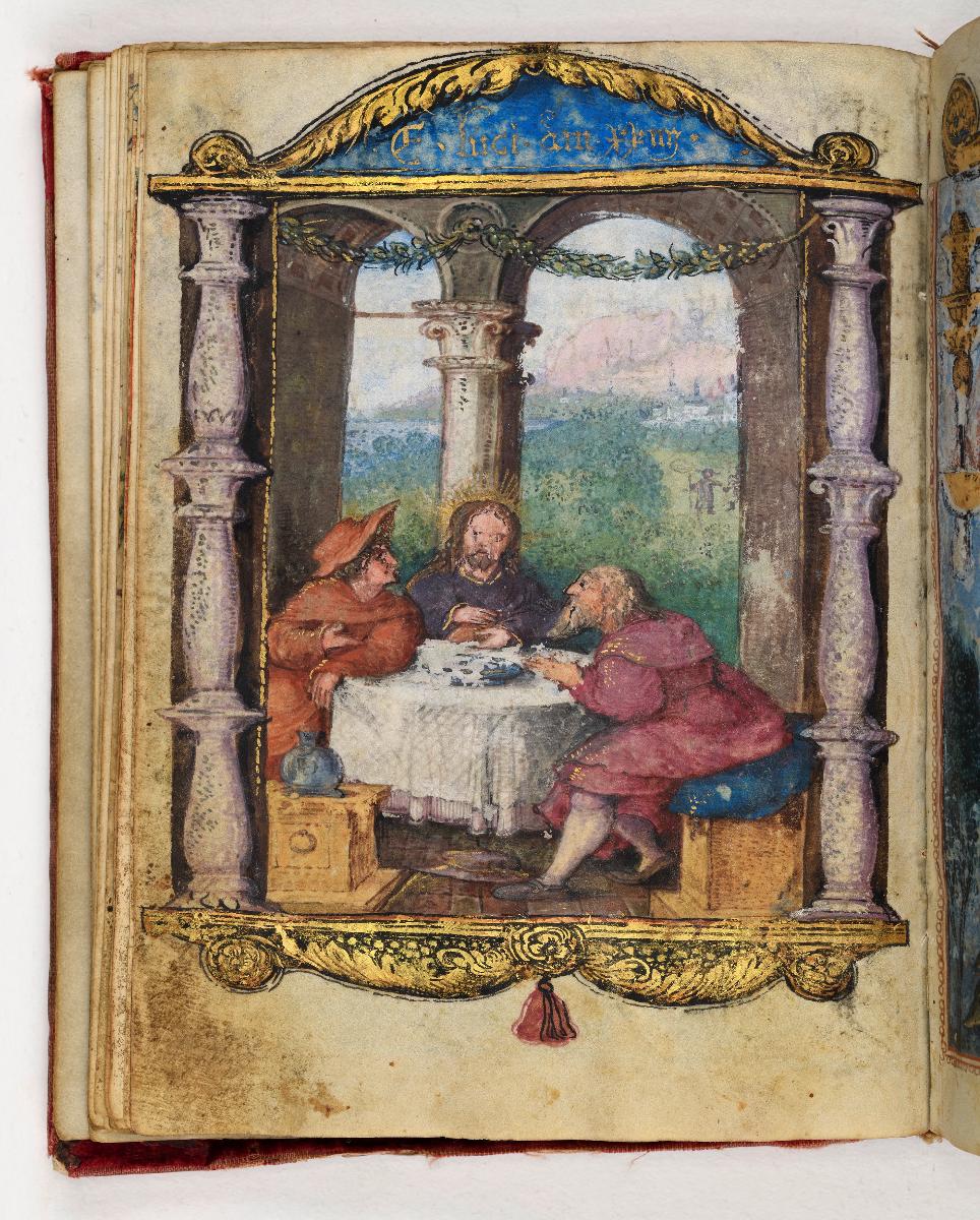 Psalter des Grafen Karl Wolfgang zu Oettingen. Christus in Emmaus