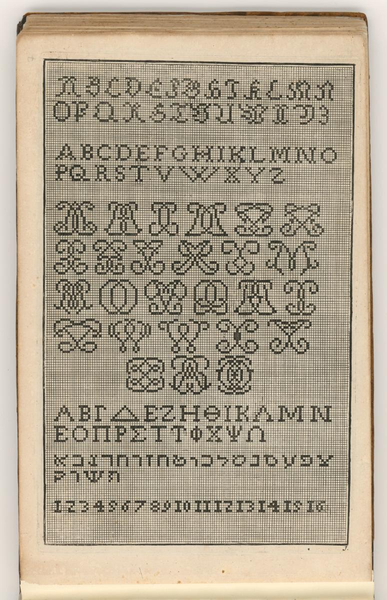 Stickvorlagen: Alphabet und arabische Zahlen