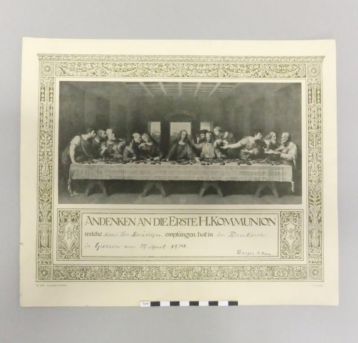 Andenken an die erste H. Kommunion an die fünf Geschwister Dieringer, Nr. 1664