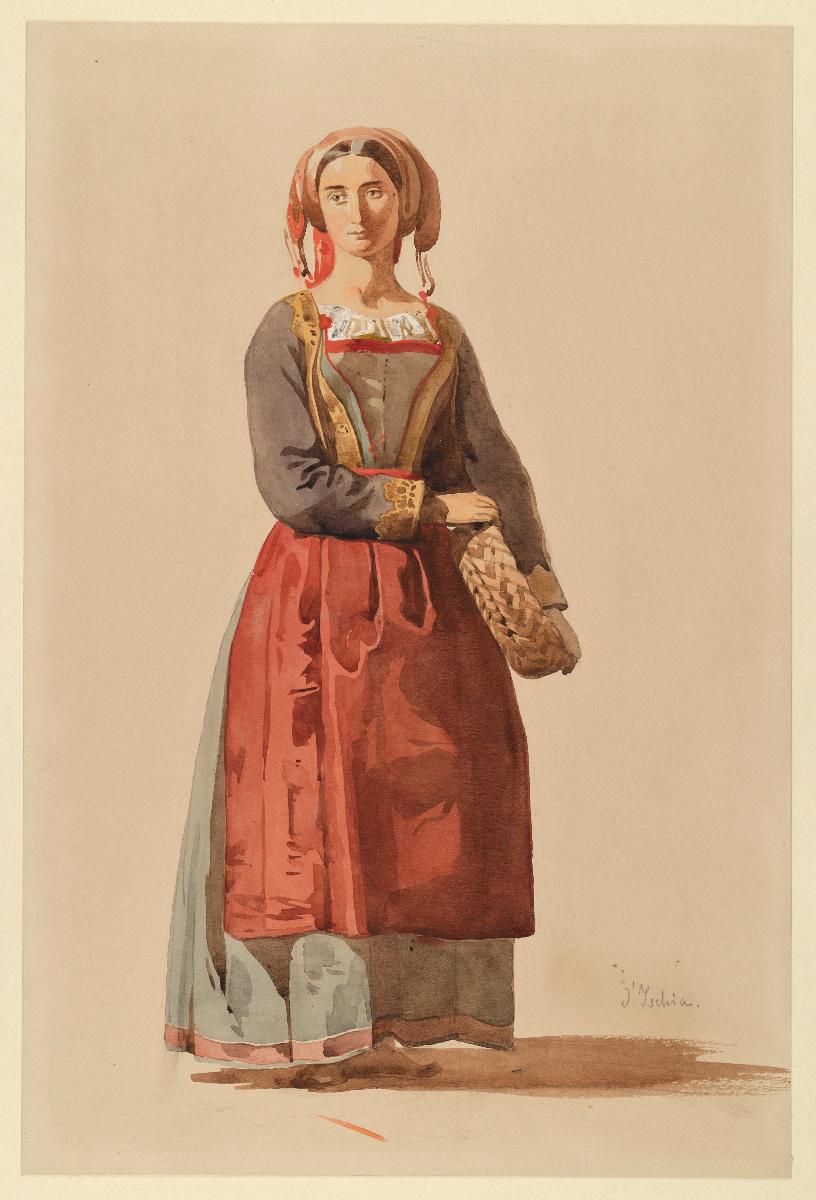 Frau in Tracht von der Insel Ischia