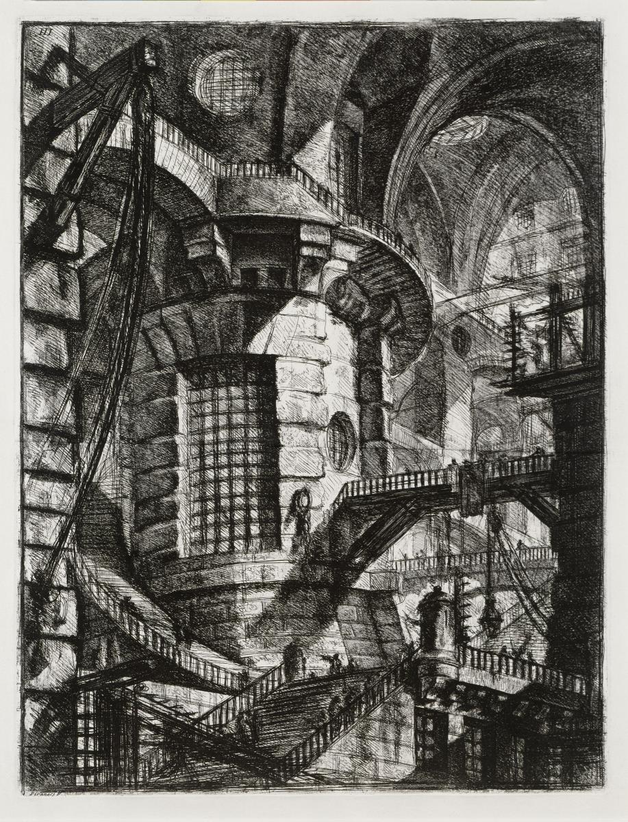 Carceri d´invenzione: Torre cilindrica