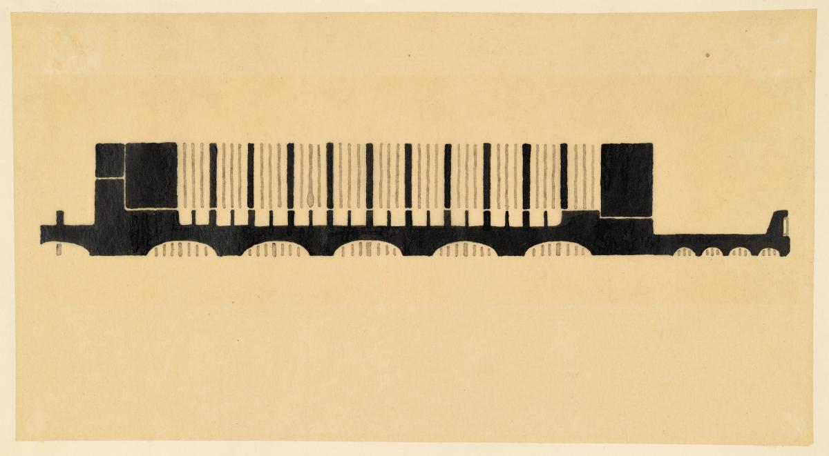Imaginäre Skizzen (Variationen von Hallenbauten)