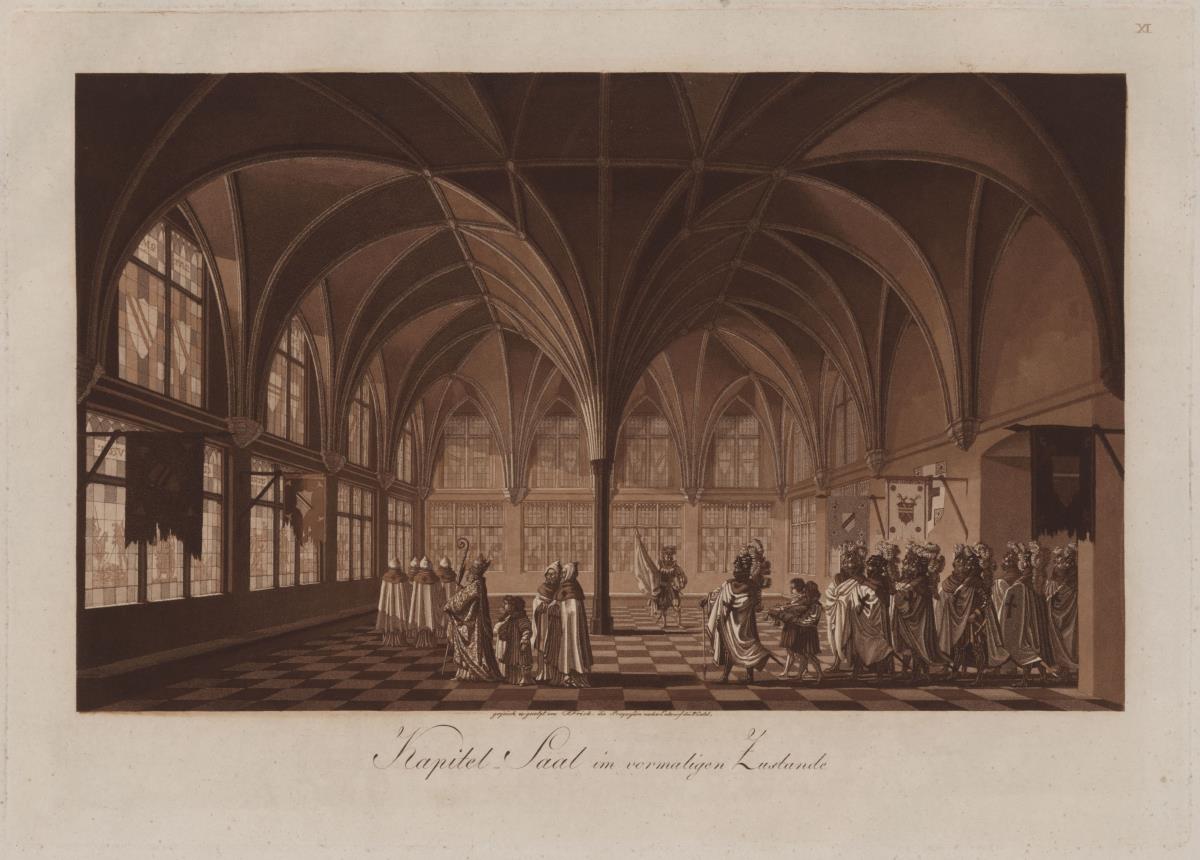Schloss Marienburg in Preussen. Kapitel-Saal im vormaligen Zustande