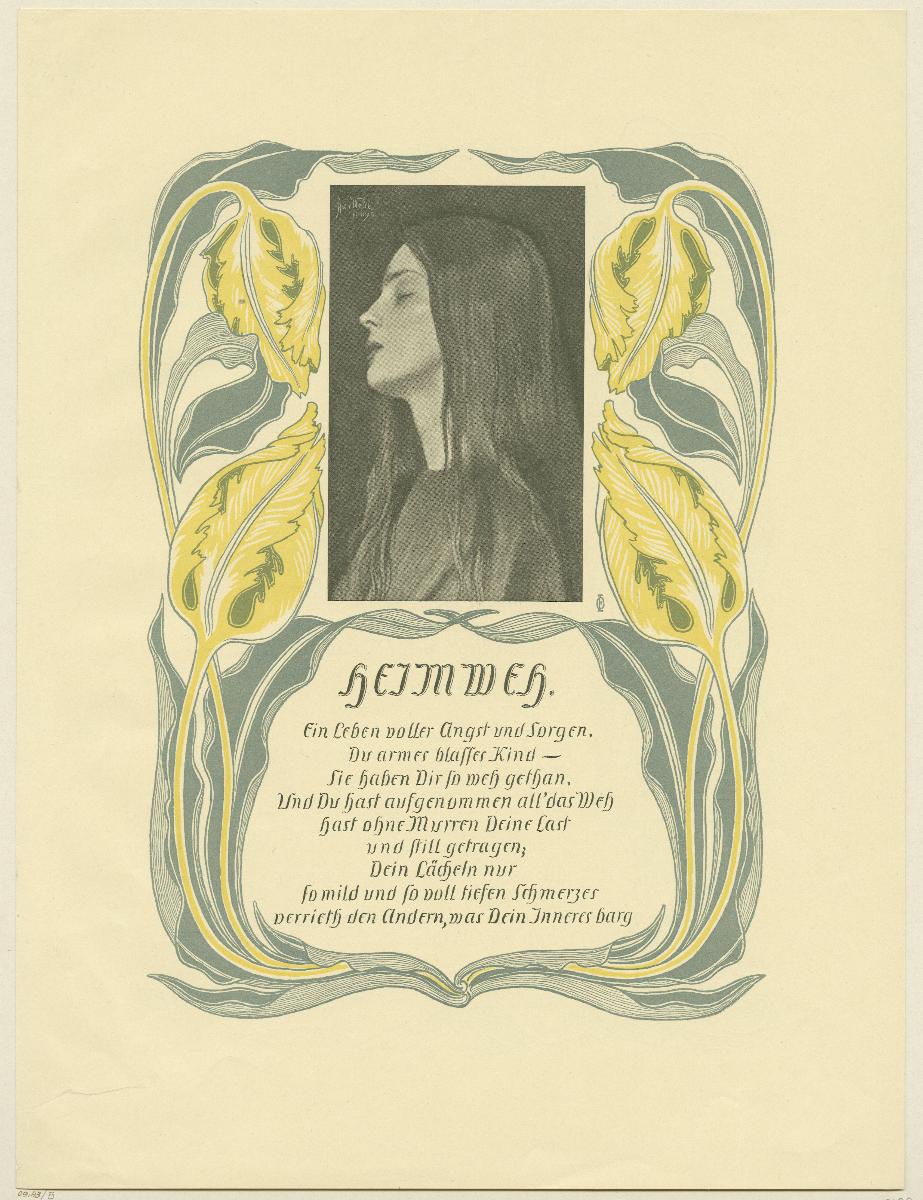 Heimweh (Blatt aus der Zeitschrift PAN I, Heft 5/1896)