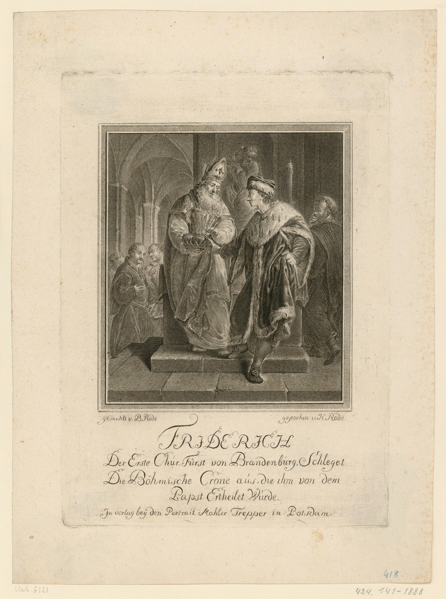 Kurfürst Friedrich von Brandenburg schlägt die Böhmische Krone aus