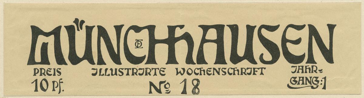 Kopfleiste zu Münchhausen. Illustrirte Wochenschrift (Jg. 1 Nr. 18)