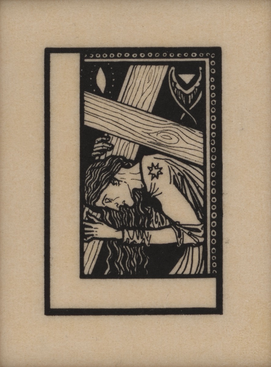 Probedruck der Initiale L in Thomas von Kempen Die vier Bücher von der Nachfolge Christi