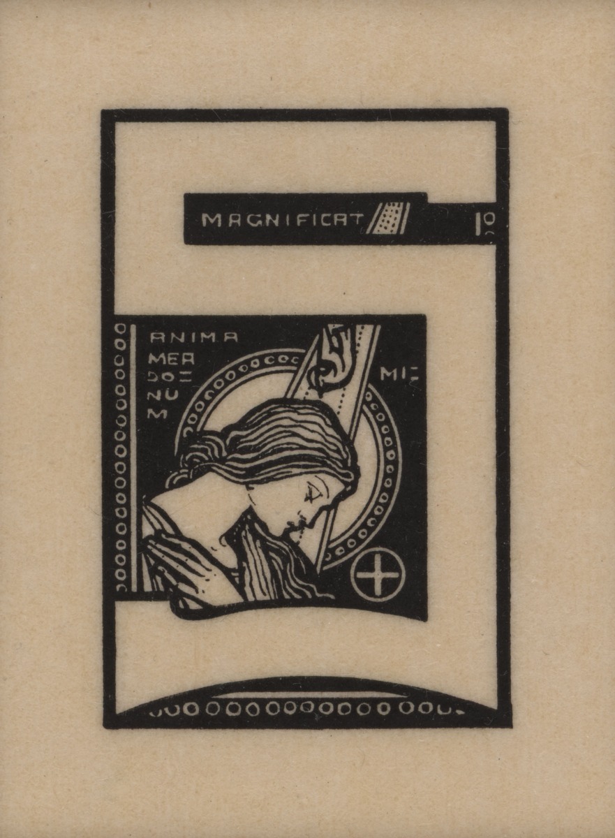 Probedruck der Initiale S in Thomas von Kempen Die vier Bücher von der Nachfolge Christi