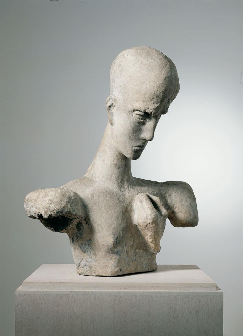 Kopf eines Denkers (mit Hand)