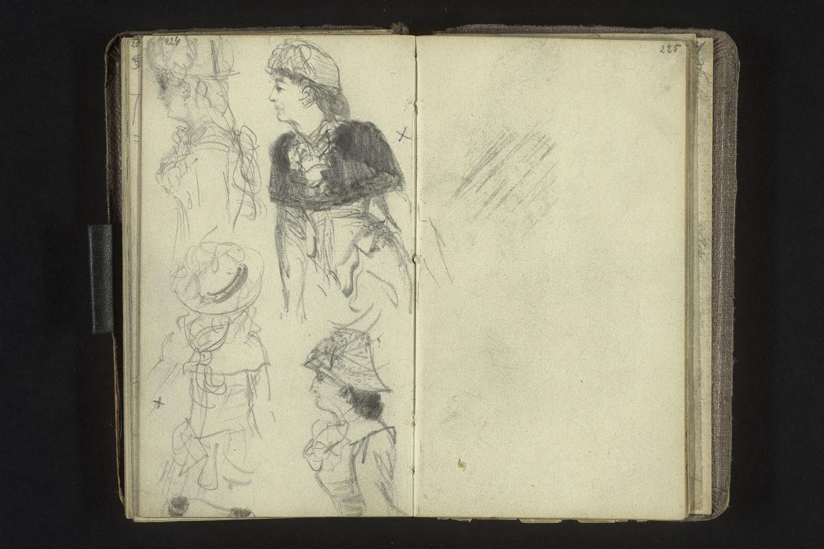 Vier Frauenstudien mit Hut