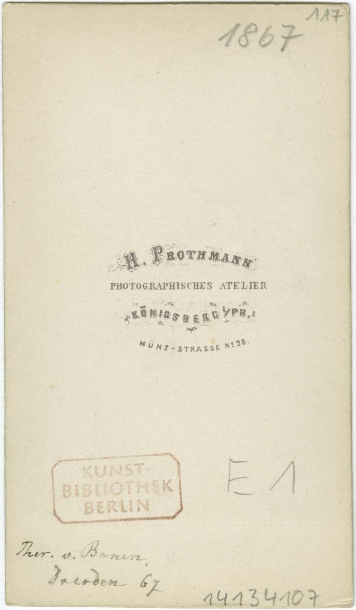 Porträt der Therese von Bonin, Dresden