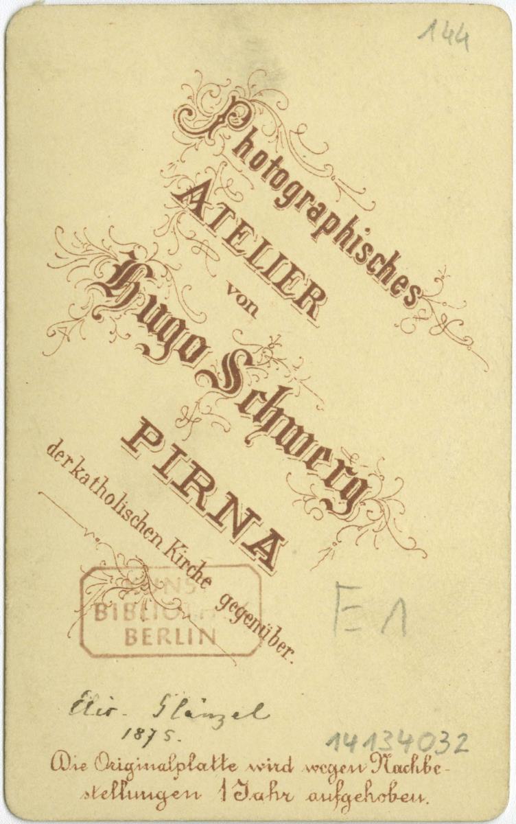 Porträt der Elisabeth Glänzel