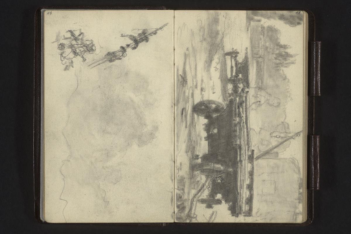 Mast mit Figuren, Plattenwagen