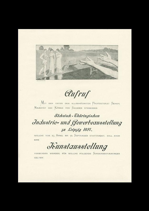 Teilnahmaufruf. Kunstausstellung zur Sächsisch-Thüringischen Industrie-und Gewebeausstellung 1897