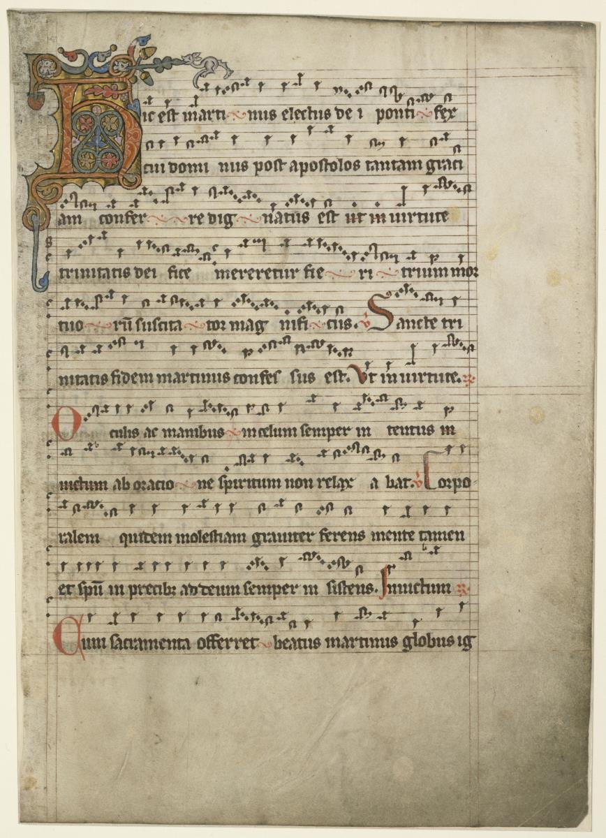 Initiale H(ic est Martinus), Antiphonarium Officii, Fragment