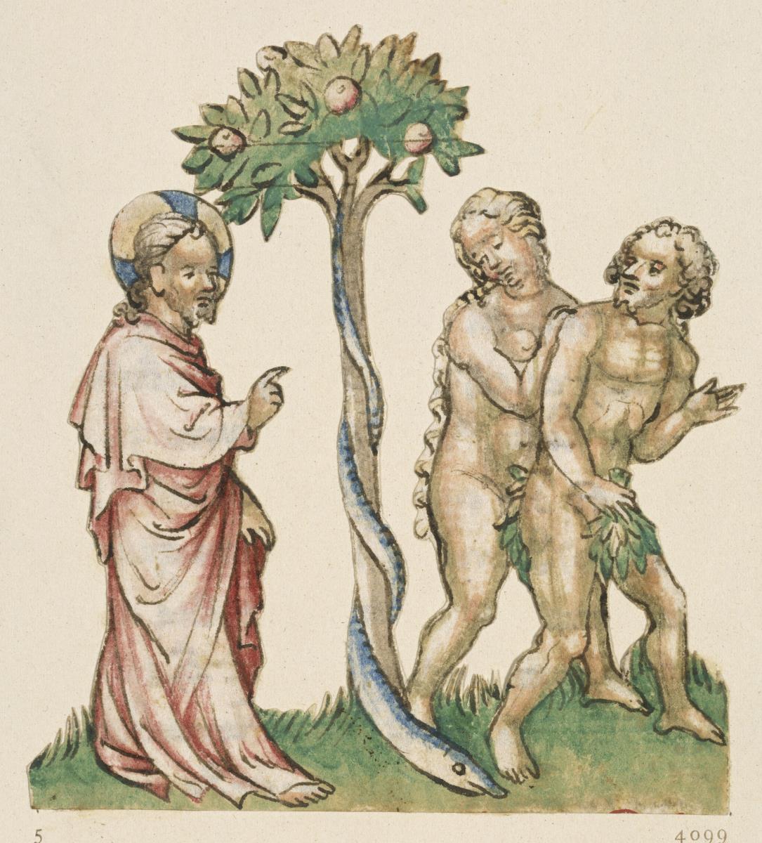 Gott ruft Adam und Eva nach dem Sündenfall
