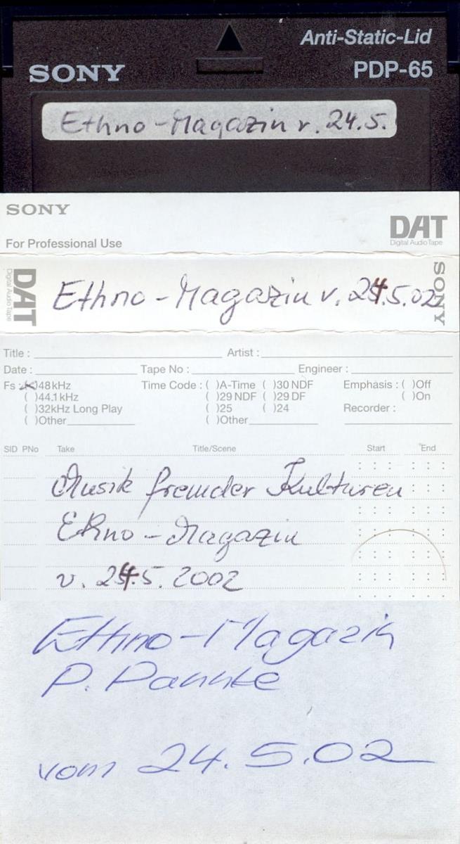 Musik fremder Kulturen. Ethno-Magazin v. 24.5.2002